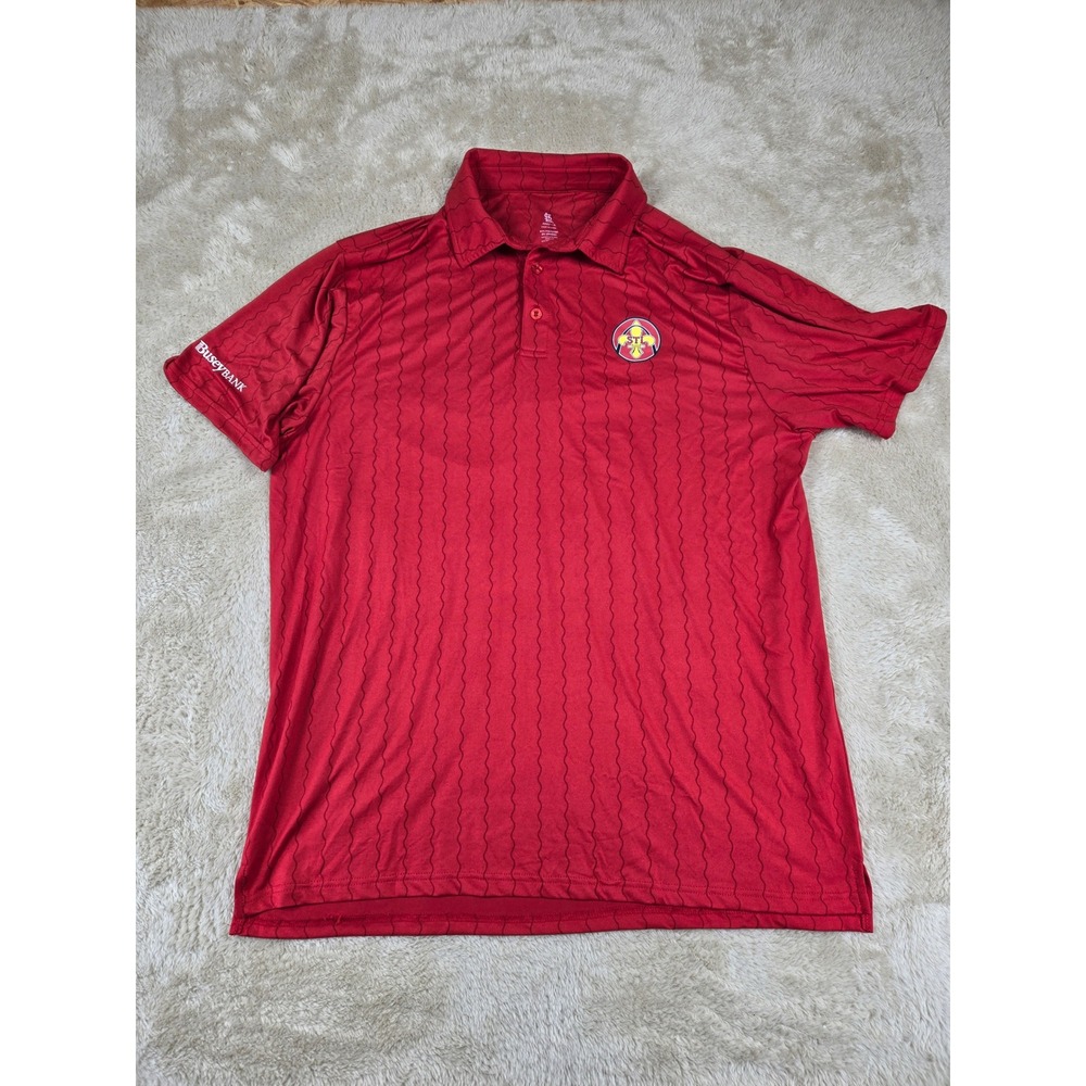 St Louis Cardinals Red Polo‎ Shirt Mens XL STL Logo Golf Work Shirt